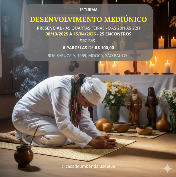 Turma de desenvolvimento mediúnico – Inscrições encerradas